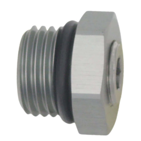 DeatschWerks 6AN ORB Male Plug Fitting with 1/8in NPT Gauge Port - Anodized DW Titanium - 6-02-0730