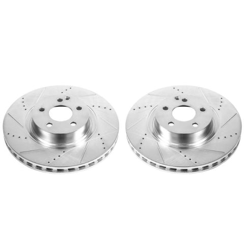 Power Stop 07-08 Mercedes-Benz CL550 Front Evolution Drilled & Slotted Rotors - Pair - EBR869XPR