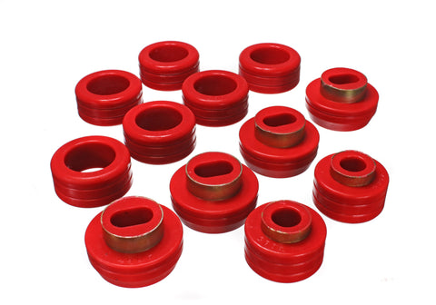 Energy Suspension 83-04 GM S-10/S-15 PU 2WD/4WD Red Body (Cab) Mount Set - 3.4130R