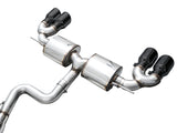 AWE Tuning MK8 Volkswagen Golf R 3in Touring Edition Quad Exhaust - Diamond Black Tips - 3015-43658