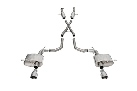 Corsa 2021-2025 Dodge Durango SRT Hellcat Cat-Back 2.75in Dual Rear Exit Sport 4.5in Polished Tips - 21195