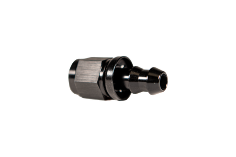 Fleece Performance Universal -8AN Straight to Hose Barb - Black - FPE-PL-00-08