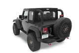 Bestop 07-18 Jeep Wrangler JK 2-Door Halftop Soft Top (Premium Black Twill) - 53900-17