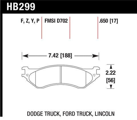Hawk Performance Ceramic Street Brake Pads - HB299Z.650