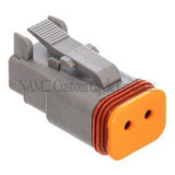 NAMZ Deutsch DT Series 2-Wire Plug & Wedgelock - Grey (Repl HD 72132-94GY) - DP-2G