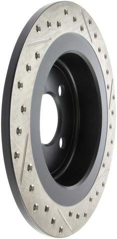 StopTech 09-12 Mini Cooper JCW Slotted & Drilled Right Rear Rotor - 127.34113R