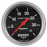 Autometer Sport-Comp 66.7mm 0-35 PSI Mechanical Boost Gauge - 3404