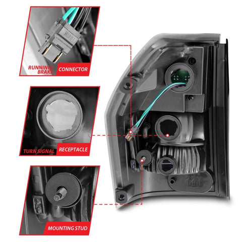 ANZO 2005-2008 Dodge Magnum LED Taillights Chrome - 321016