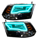 Oracle 09-17 RAM 1500 TRX Quad Pre-Assembled Headlights Blk Housing - w/ BC1 Controller - 7121-335