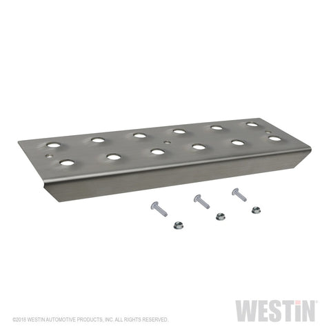Westin 11in Step Plate w/screws (Set of 2)- Stainless Steel - 56-100011