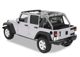 Bestop 07-18 Jeep Wrangler JK 4-Door Windjammer (Black Diamond) - 80039-35