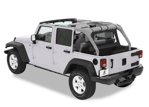 Bestop 07-18 Jeep Wrangler JK 4-Door Windjammer (Black Diamond) - 80039-35