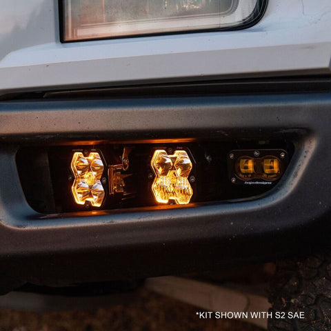 Baja Designs 17-20 Ford Raptor Squadron Sport 2.0/S2 Fog Pocket Kit (Multi Patterns) - Clear - 440064