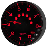 Autometer Spek-Pro Gauge Tachometer 5in 8K Rpm W/Shift Light & Peak Mem Black/Black - P238328