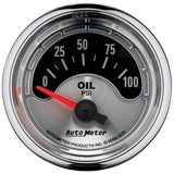 Autometer American Muscle 52mm Short Sweep Electric 100PSI Oil Pressure Gauge - 1226