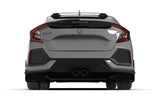 Rally Armor 17-21 Honda Civic Sport & Touring (Hatch) Black UR Mud Flap w/ Dark Grey Logo - MF51-UR-BLK/DGRY