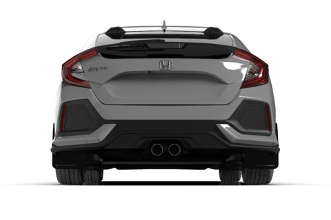 Rally Armor 17-21 Honda Civic Sport & Touring (Hatch) Black UR Mud Flap w/ Dark Grey Logo - MF51-UR-BLK/DGRY