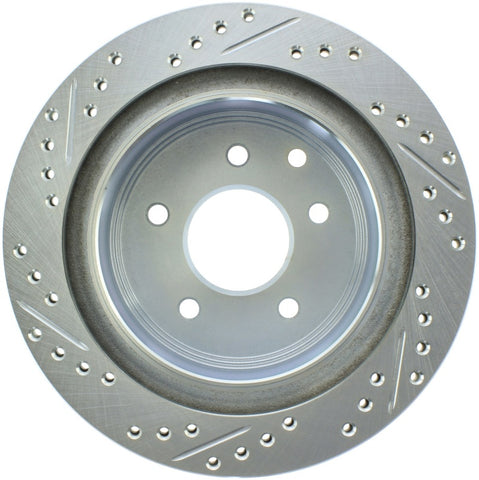 StopTech Select Sport Nissan Slotted and Drilled Left Rear Rotor - 227.42077L