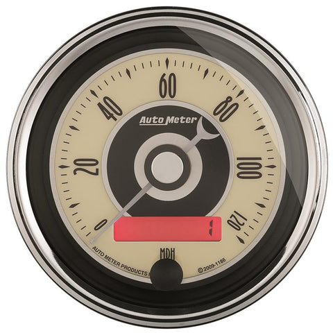 AutoMeter Gauge Speedometer 3-3/8in. 120MPH Elec. Programmable Cruiser Ad - 1187