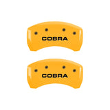MGP Rear set 2 Caliper Covers Engraved Rear Cobra Yellow finish black ch - 10010RCOBYL