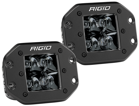 Rigid Industries D2 - Midnight Edition Flush Mount Spot Lights - 212213BLK