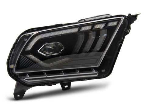 Raxiom 10-12 Ford Mustang w/ Factory Halogen LED Projector Headlights- Blk Housing (Clear Lens) - 422461