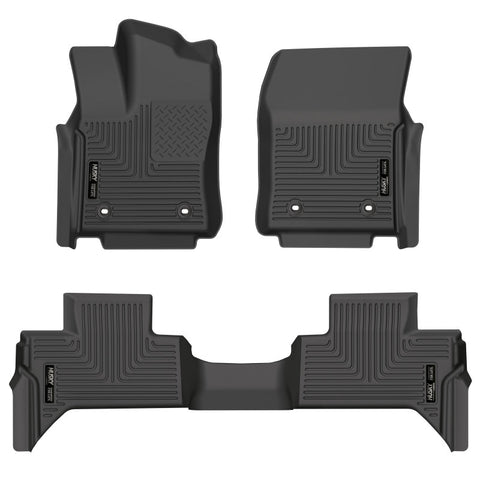 Husky Liners 2022 Toyota Tundra WeatherBeater Ext. Cab DC Front & 2nd Seat Floor Liner - Blk - 99471