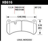 Hawk 08-09 Lexus IS-F HPS Street Front Brake Pads - HB616F.607