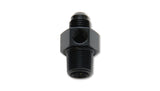 Vibrant -8AN Male to 3/8in NPT Male Union Adapter Fitting w/ 1/8in NPT Port - 16498