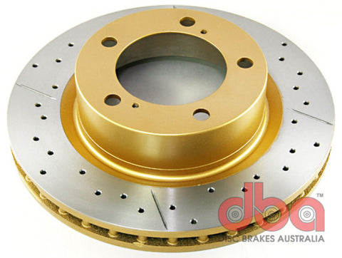 DBA 07+ Toyota Landcruiser 200 Series Front Drilled & Slotted Street Series Rotor - 2722X