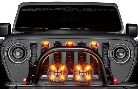 Oracle Universal Pre-Runner Style LED Grill Light Kit (New Style) - Amber w/Tinted Lens - 5889-005-T
