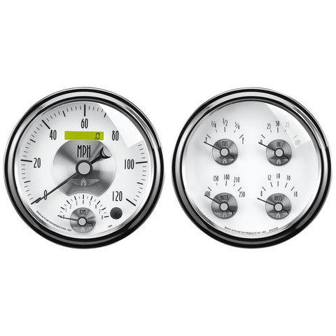 Autometer Prestige Series Pearl 5in Gauge Box Kit - Tachometer/Speedometer Combo / Oil Pressure - 2008