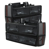 xTune GMC Yukon 92-93 Crystal Headlights w/ Corner & Bumper Smoke HD-JH-GMCCK88-AM-SM-SET - 5073525