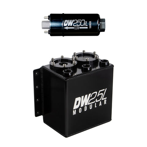 DeatschWerks 2.5L Modular Surge Tank (Incl. 1 DW250iL In-Line Fuel Pump) - 6-251-25ST