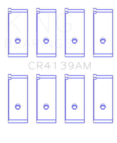King Honda 91CI/1.5L D15A2/D15A3/D15B1/D15B2/D15B7/D15B8/D15Z1 (Size STD) Rod Bearing Set - CR4139AM