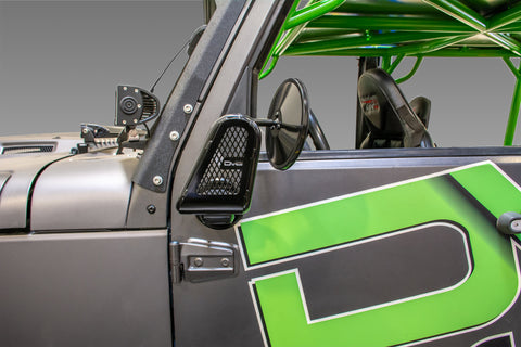 DV8 Offroad 07-18 Jeep Wrangler JK Tubular Trail Mirrors - D-JP-190050-B