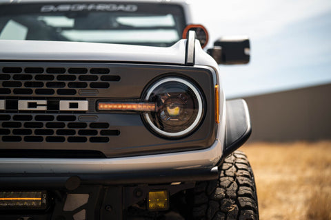 DV8 Offroad 2021-2025 Ford Bronco Black Headlights - HLCBR-01