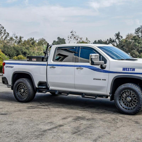 Westin 2020 Chevy Silverado 2500/3500 Crew Cab (6.5ft Bed) HDX W2W Nerf Step Bars - Textured Black - 56-534765