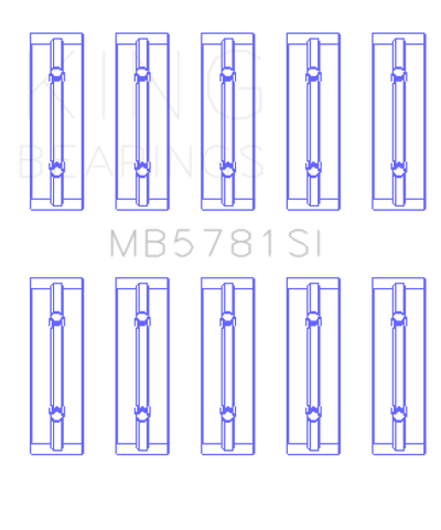 King Engine Bearings Nissan Mr18DE/Mr20DE Renault M4R 700/01/04 (Size +0.75mm) Main Bearing Set - MB5781SI0.75