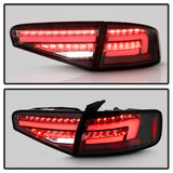Spyder 13-16 Audi A4 4DR LED Tail Lights LED Clear Reverse Lights - Black ALT-YD-AA413-SEQ-BK - 5087171