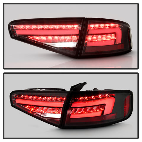 Spyder 13-16 Audi A4 4DR LED Tail Lights LED Clear Reverse Lights - Black ALT-YD-AA413-SEQ-BK - 5087171