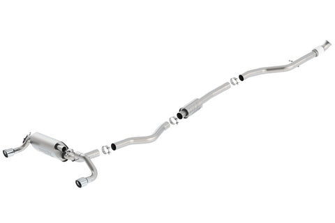 Borla 13-16 BMW 335i / 435i Atak Cat back SS 3.0in, 2.25in 3.5in Tip Single Rolled - 140580