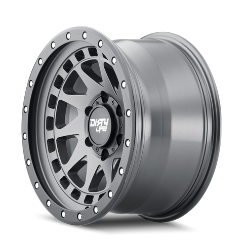 Dirty Life 9311 Enigma Pro 17x9/8x170 BP/-12mm Offset/130.8mm Hub Satin Graphite Wheel - Beadlock - 9311-7970MGT12