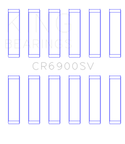 King VM Motori A630/L630 Ecodiesel 3.0L Connecting Rod Bearing Set OE Replacment SP/SV - Size +0.5mm - CR6900SV0.5