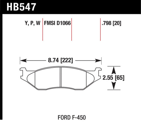 Hawk Super Duty Street Brake Pads - HB547P.798