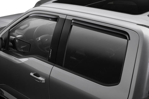 AVS 15-18 Ford F-150 Supercrew Ventvisor Outside Mount Window Deflectors 4pc - Smoke - 94975
