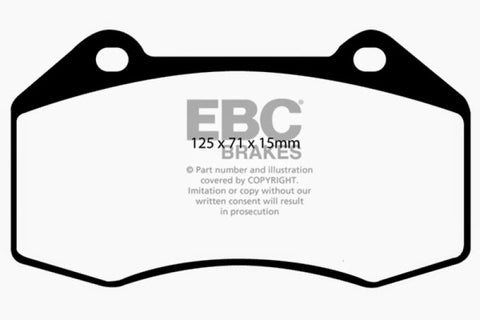 EBC 07-08 Chevrolet Cobalt 2.0 Supercharged (SS) Greenstuff Front Brake Pads - DP21539