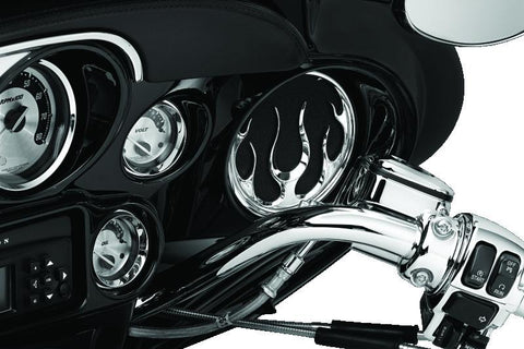 Kuryakyn Flame Speaker Grills Chrome - 3788