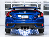 AWE Tuning 17-20 Honda Civic Si 1.5L Turbo Dual-to-Triple Tip Conversion Kit - Chrome Silver Tip - 3810-52018