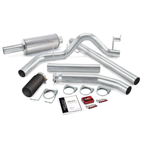 Banks Power 98-00 Dodge 5.9L Std Cab Git-Kit - SS Single Exhaust w/ Black Tip - 49357-B